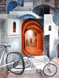022OS - Nel Cuore di Ostuni  (In the Heart of Ostuni ) - cm. 70x50 - Litografia (Lithography)